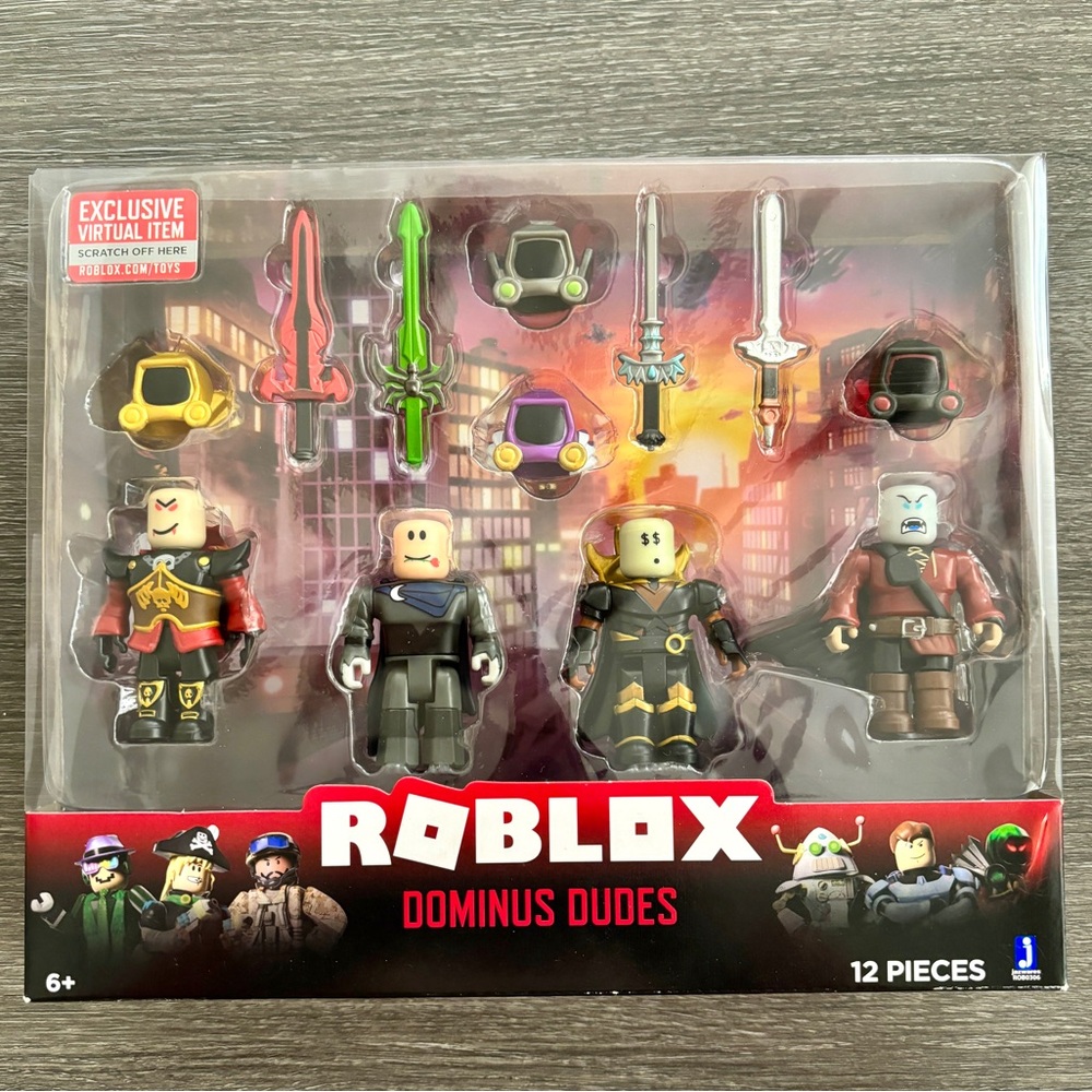 Roblox Dominus Dudes Action Figure Set - Red, Black, Gold